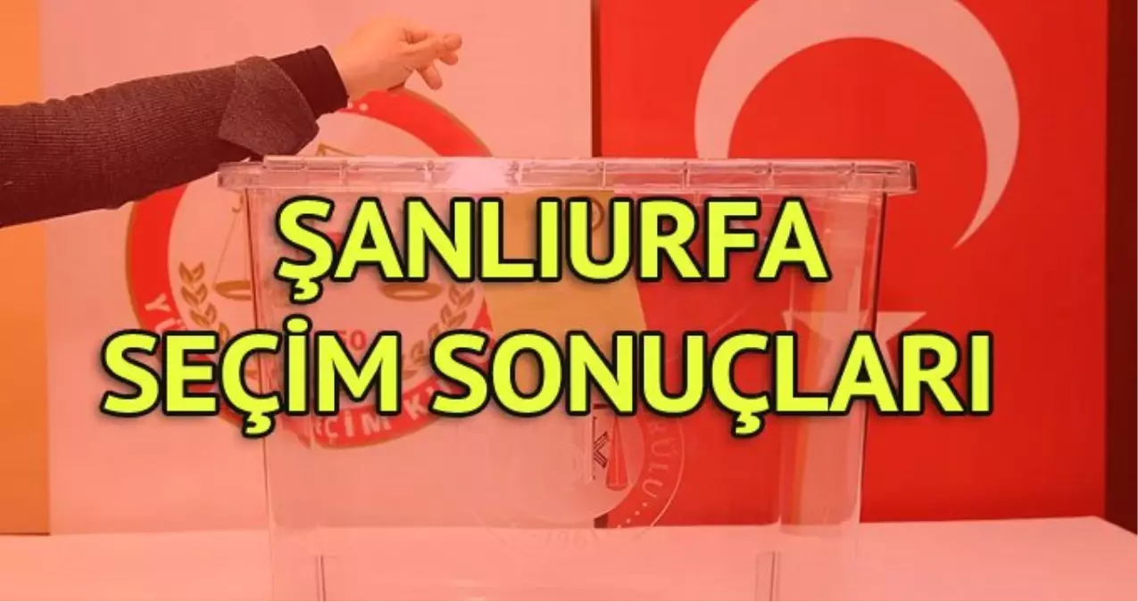 Şanlıurfa Büyükşehir Belediyesi Seçim Sonuçları: 31 Mart Yerel Seçim Sonuçları Son Dakika