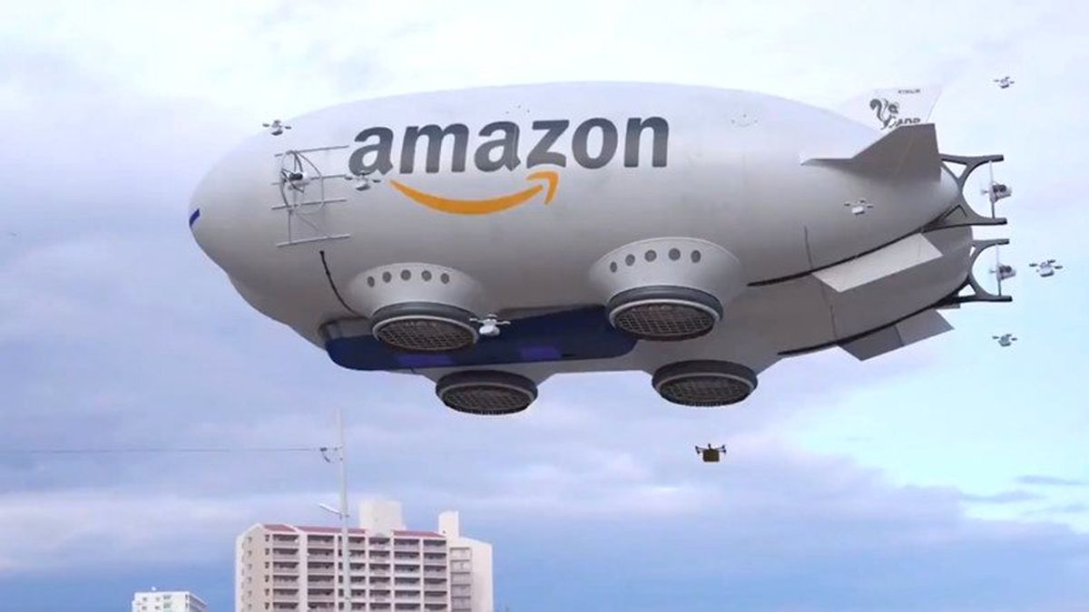 Amazon\'un Teslimatlarda Zeplin ve Drone Kullanacağını Gösteren Konsept Video