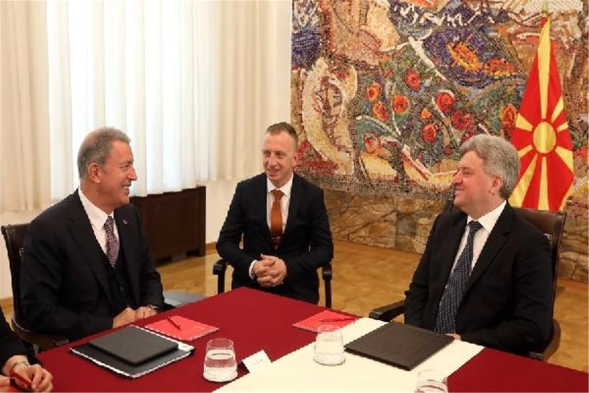 Bakan Akar, Kuzey Makedonya Cumhurbaşkanı İvanov ile Görüştü
