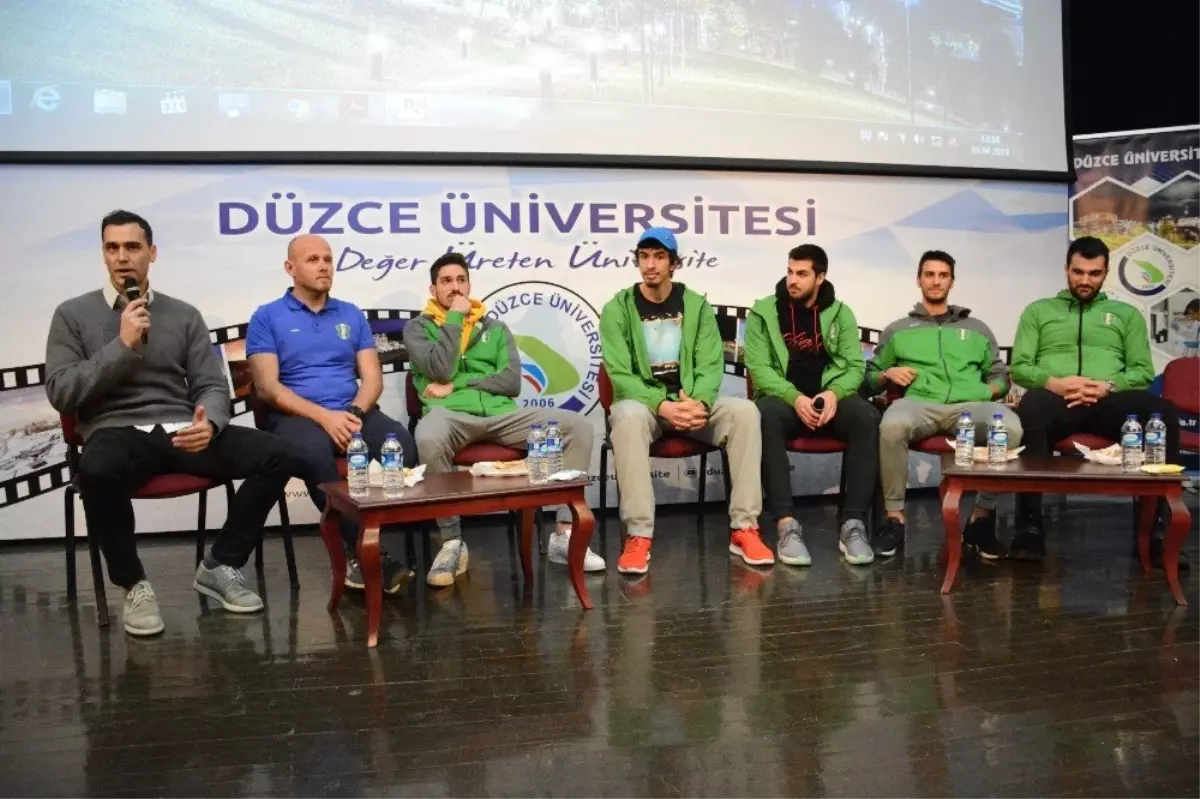 Düzce Üniversitesi Belediye Basketbol Takımını Ağırladı