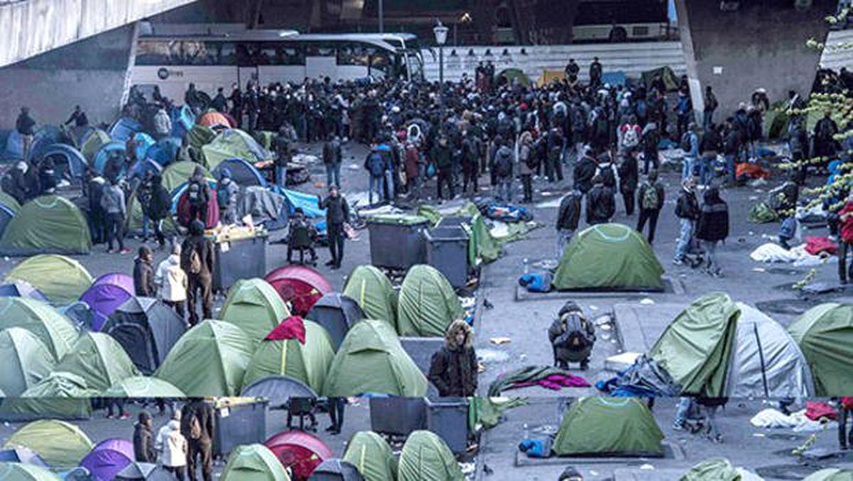 Paris\'teki \'İnsanlık Dışı Kamp\' Büyük Eylem Öncesi Tahliye Edildi