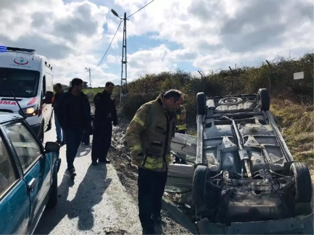 Aracıyla Takla Atan Lise Öğrencisi Yaralandı