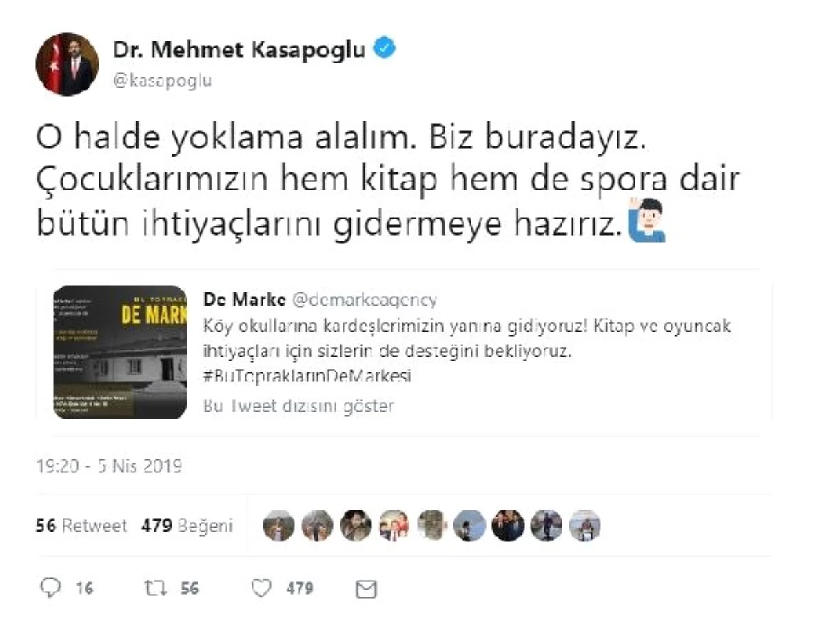 Bakan Kasapoğlu\'ndan Kitap ve Oyuncak Kampanyasına Destek