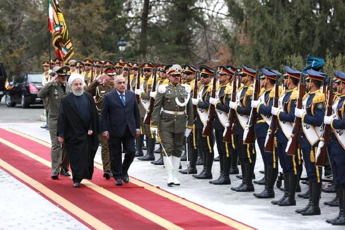 Ruhani, Irak Başbakanı Abdulmehdi\'yi Resmi Törenle  Karşıladı