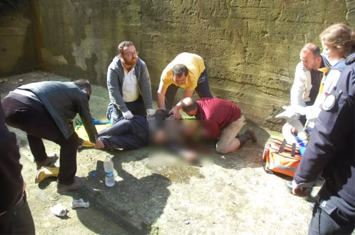 Duvar Yaparken 4 Metre Yükseklikten Düşen Yaşlı Adam Yaralandı