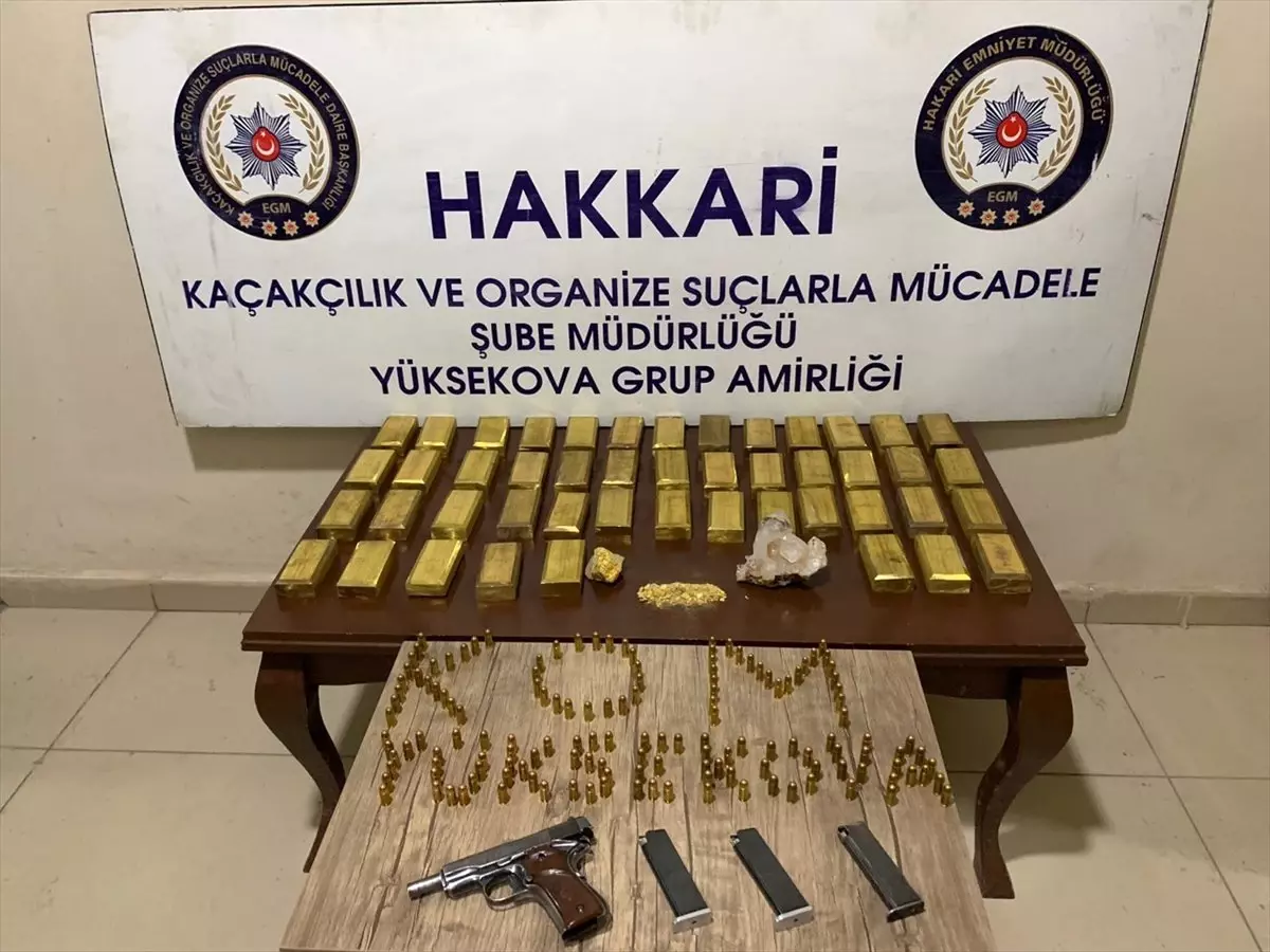 Hakkari\'de Gümrük Kaçağı 47 Külçe Kıymetli Maden Ele Geçirildi