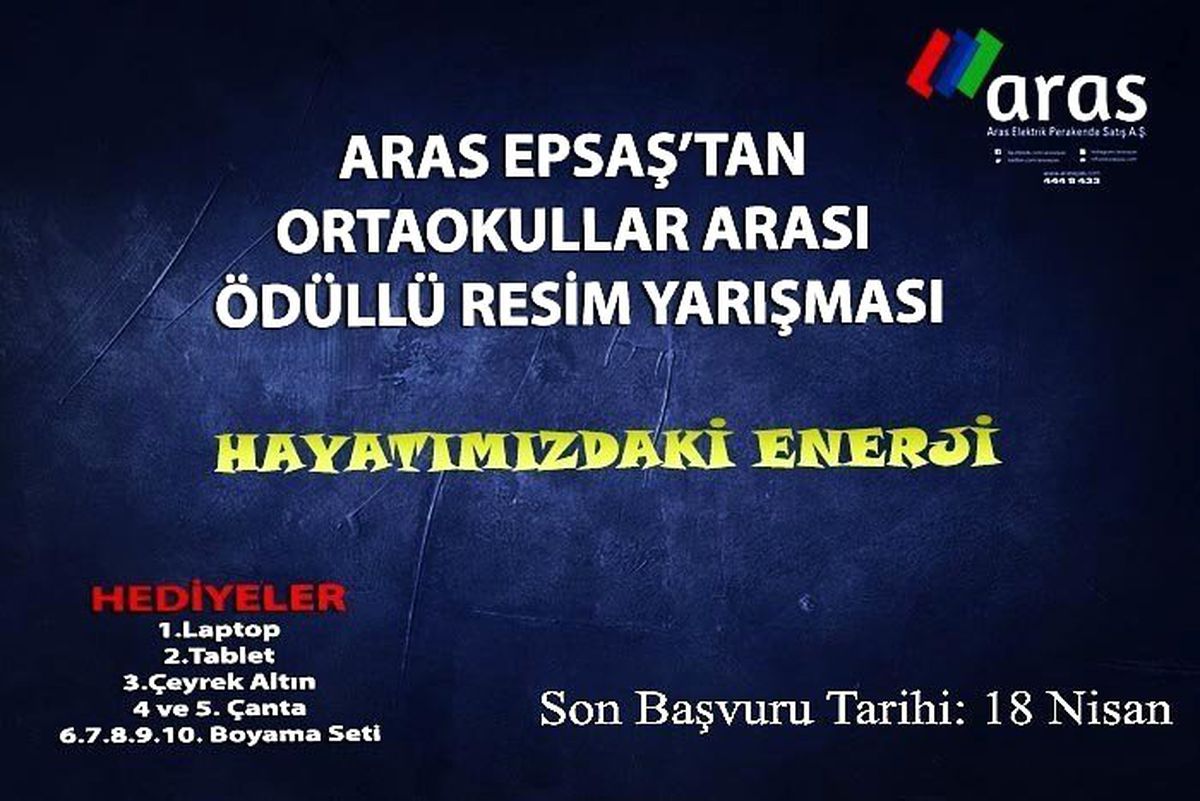 Aras Epsaş\'dan "Hayatımızdaki Enerji" Resim Yarışmasına Davet