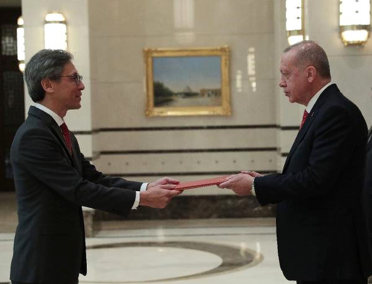 Cumhurbaşkanı Erdoğan\'a Singapur, Moritanya ile Kenya Büyükelçilerinden Güven Mektubu