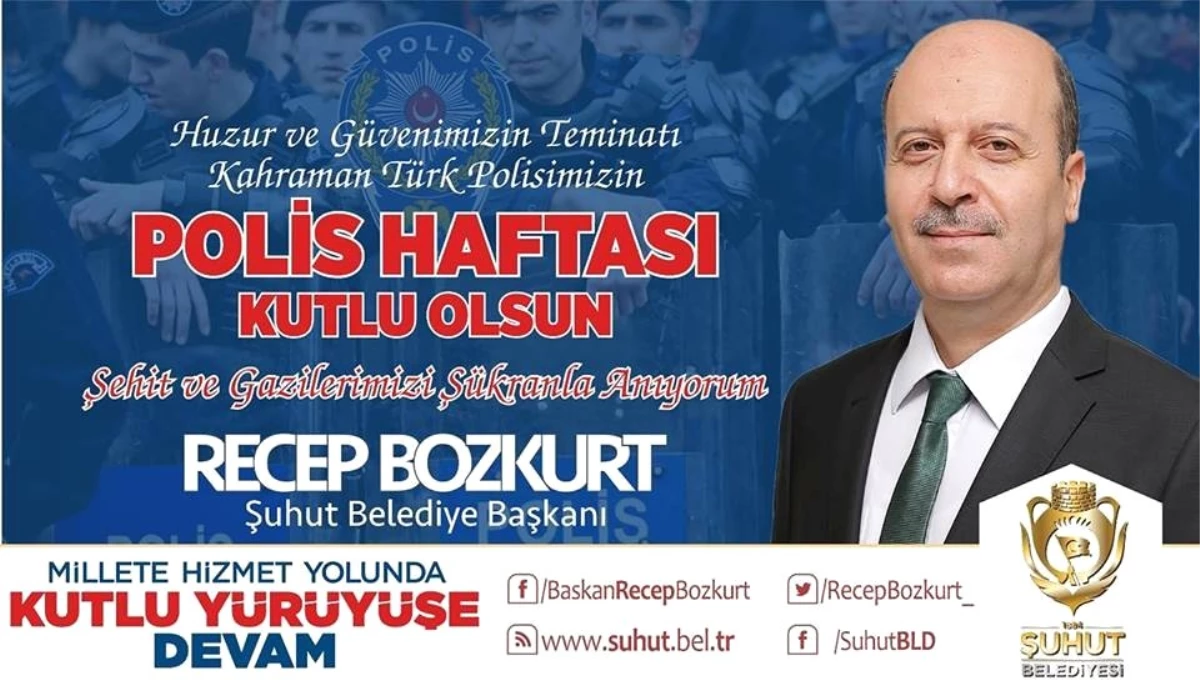 Başkan Bozkurt\'un Polis Haftası Mesajı