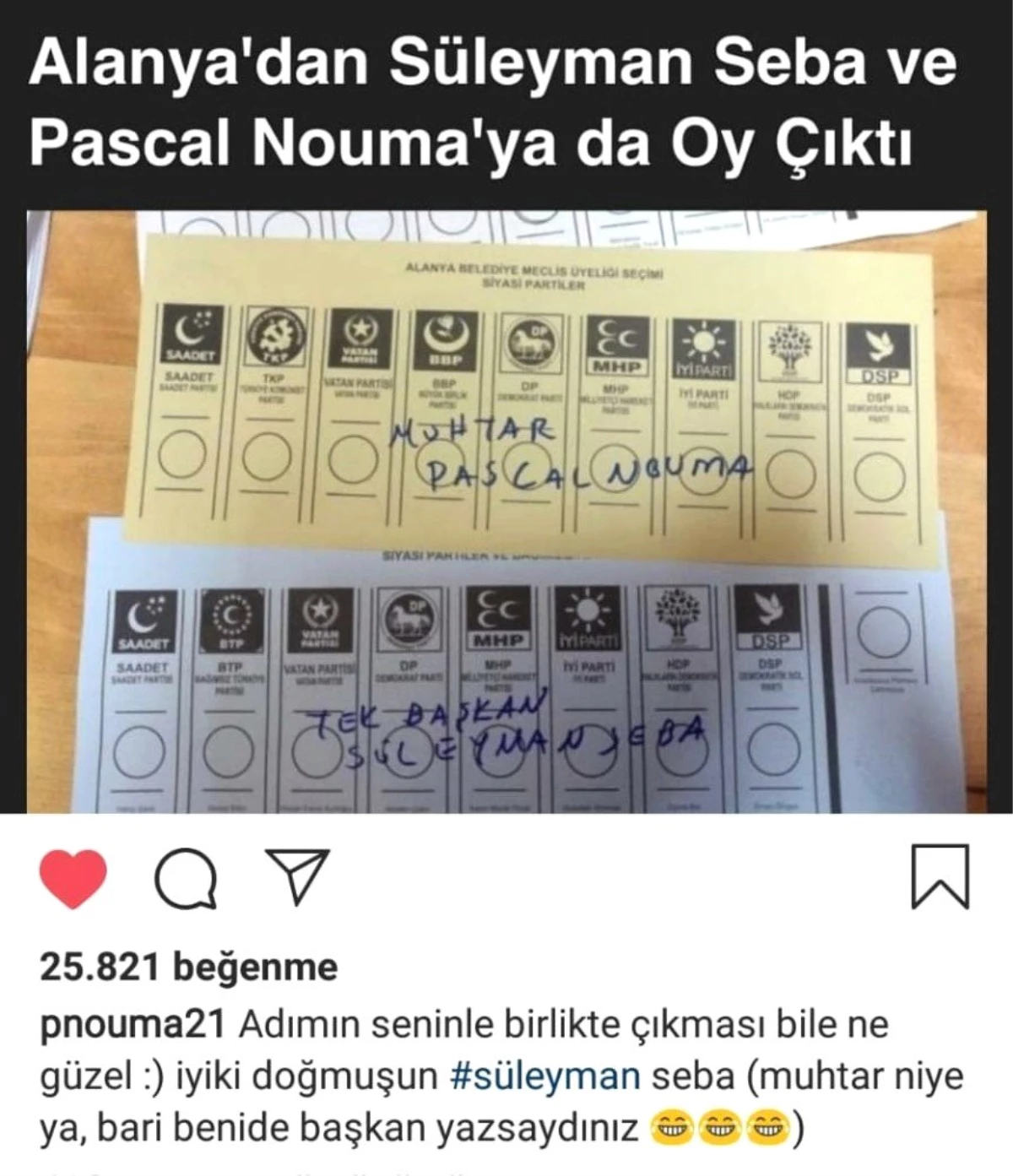 Yerel Seçimlerde Kendisine Çıkan Oy, Pascal Nouma\'yı Mutlu Etti