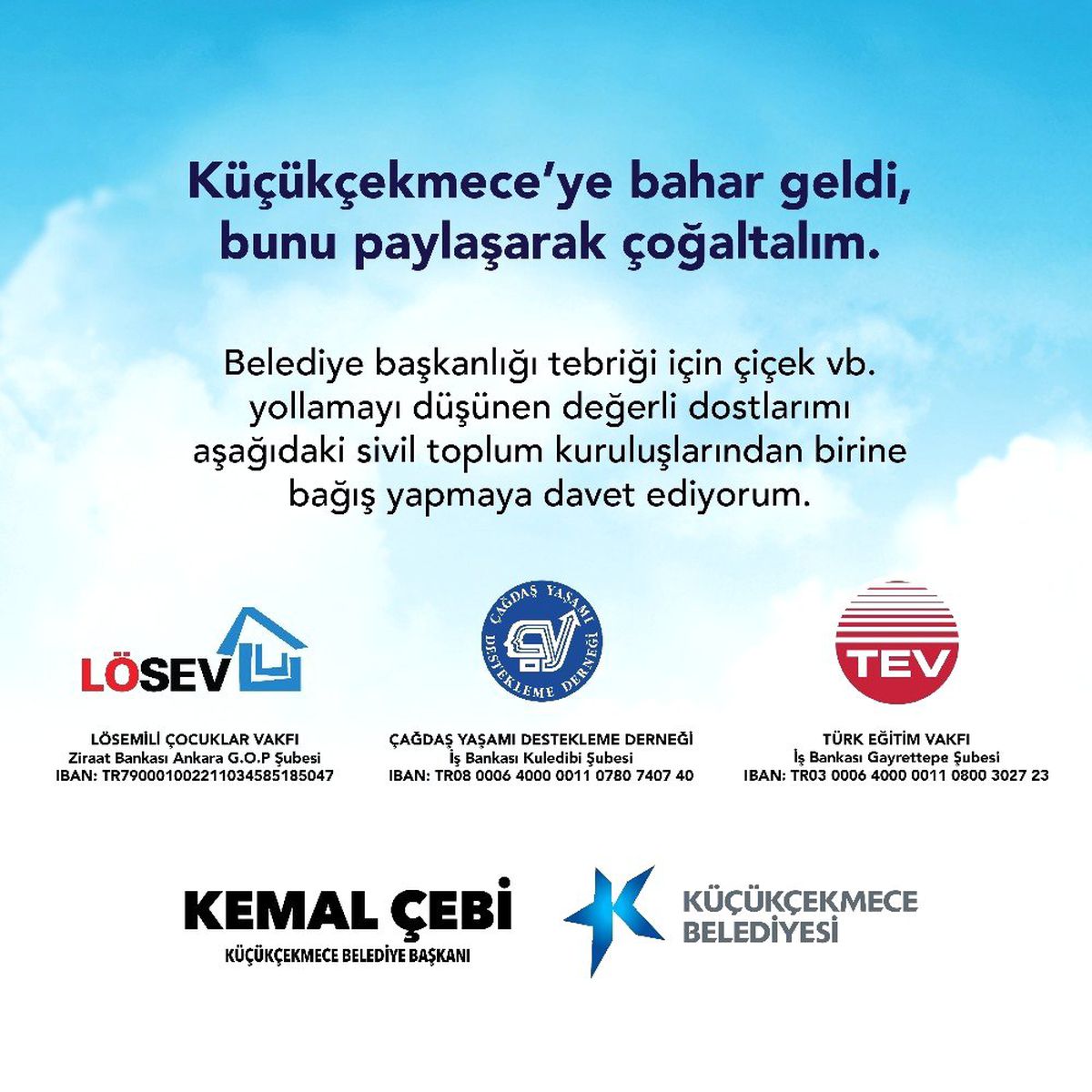Başkan Çebi\'den Tebrik Çiçeği Yerine "Bağış" Çağrısı