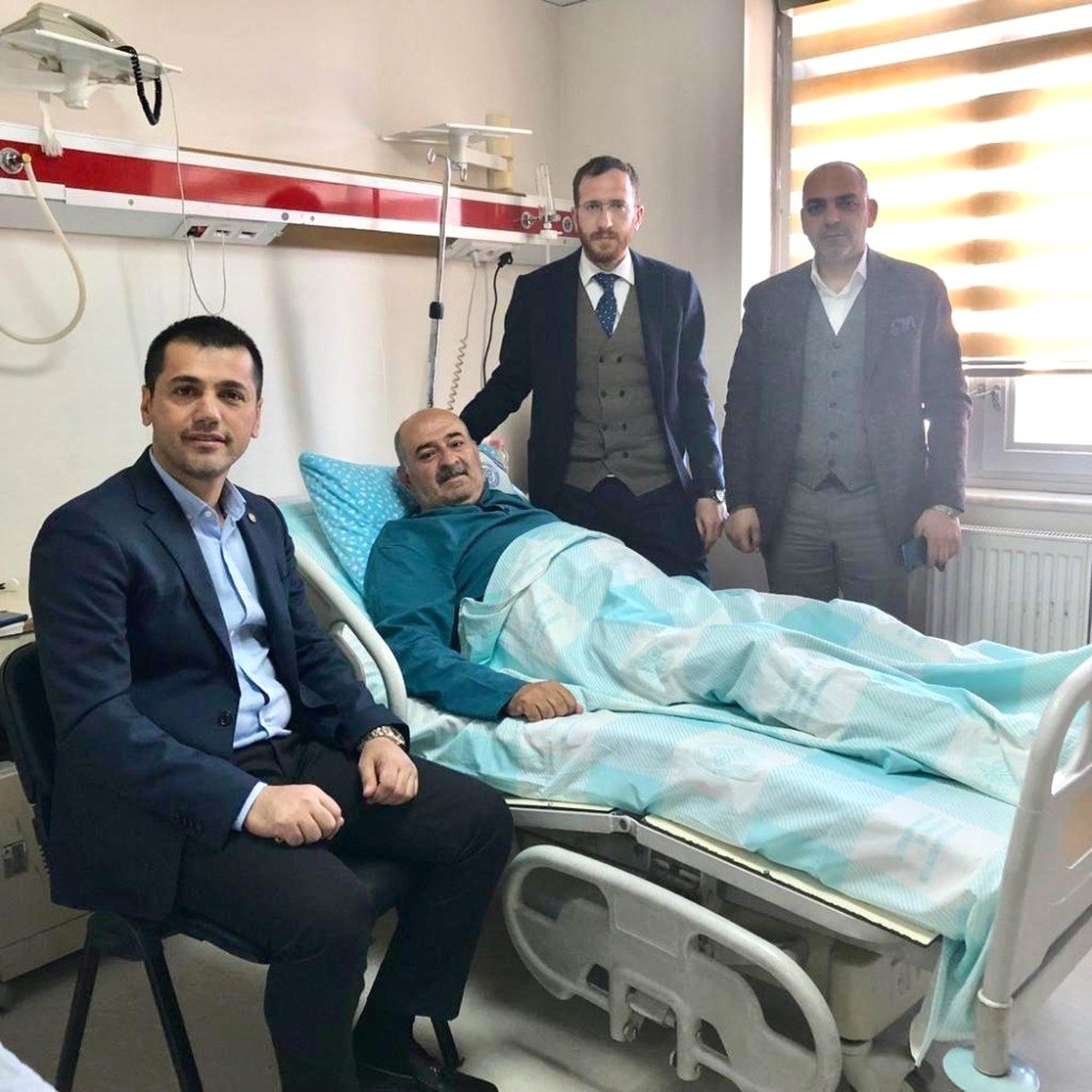 Bb Erzurumspor Başkanı Üneş\'ten Gazeteci Cem Bakırcı\'ya Geçmiş Olsun Ziyareti...