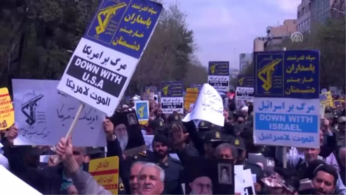 İran\'da ABD\'nin Devrim Muhafızları Kararı Protesto Edildi