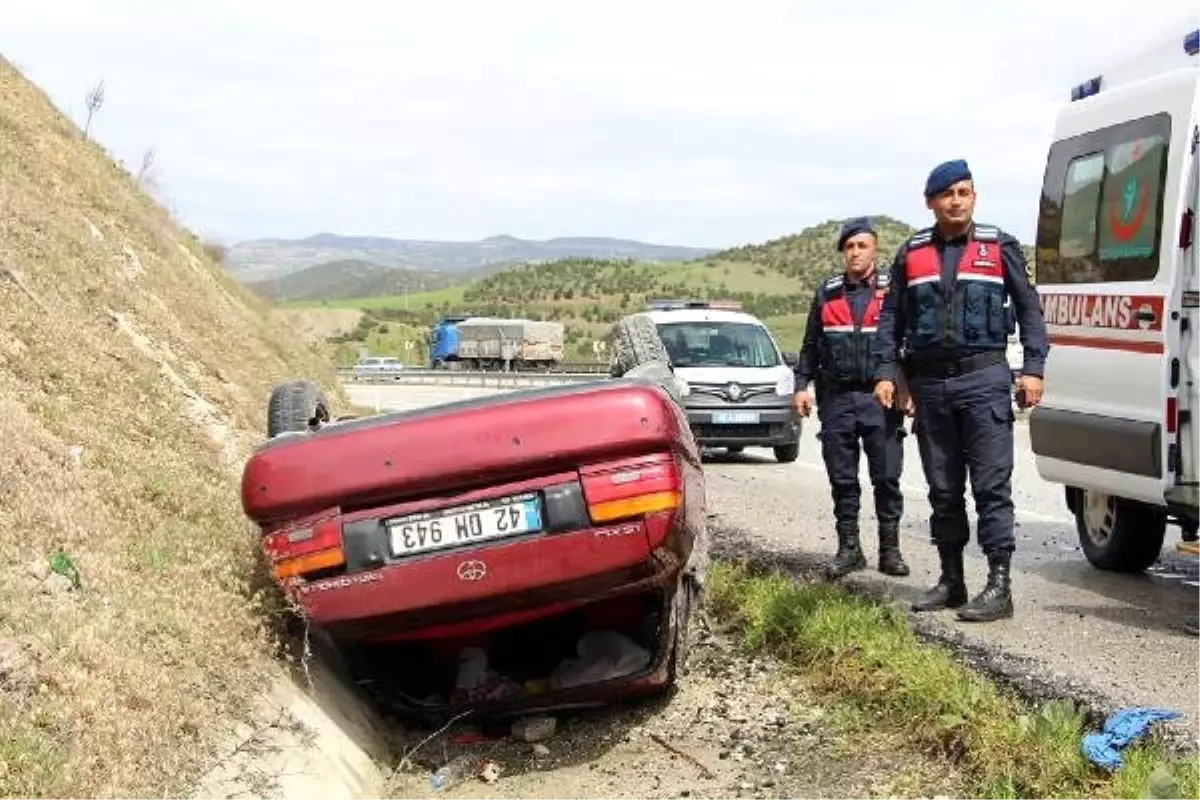 Otomobil Takla Attı: 1 Yaralı