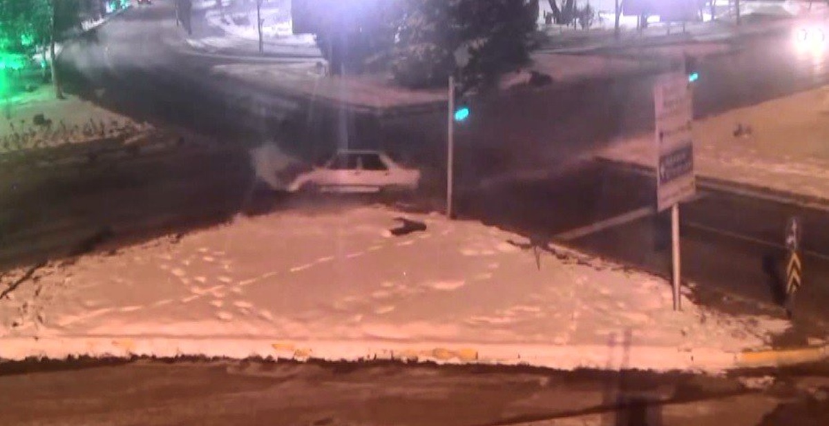 Erzurum\'da Trafik Kazaları Kameraya Yansıdı