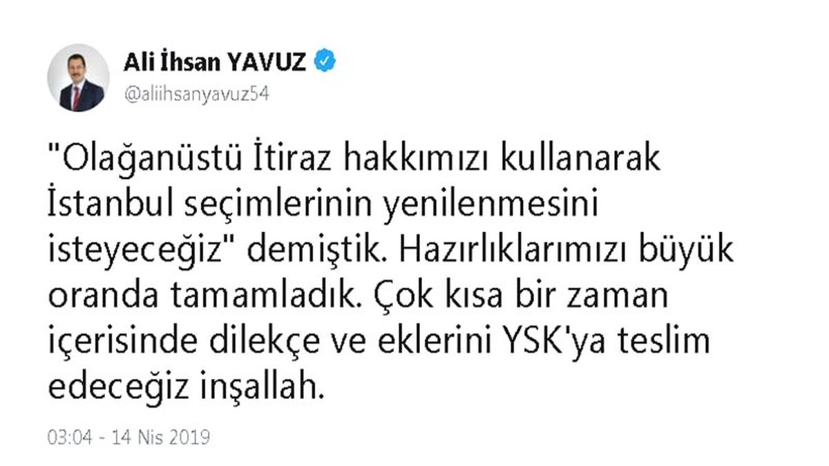 AK Parti Genel Başkan Yardımcısı Yavuz\'dan \'Olağanüstü\' İtiraz Açıklaması