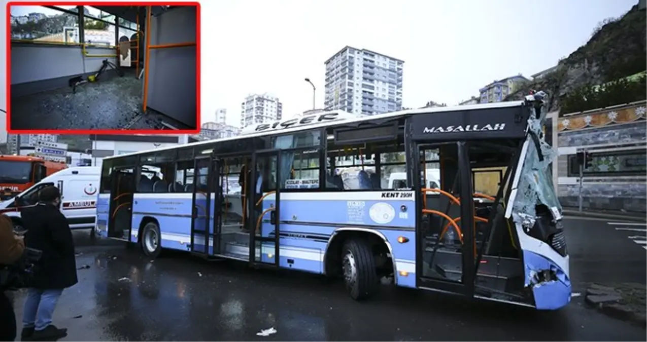 Başkent\'te Özel Halk Otobüsü, Yol Temizleme Aracına Çarptı: 10 Yaralı