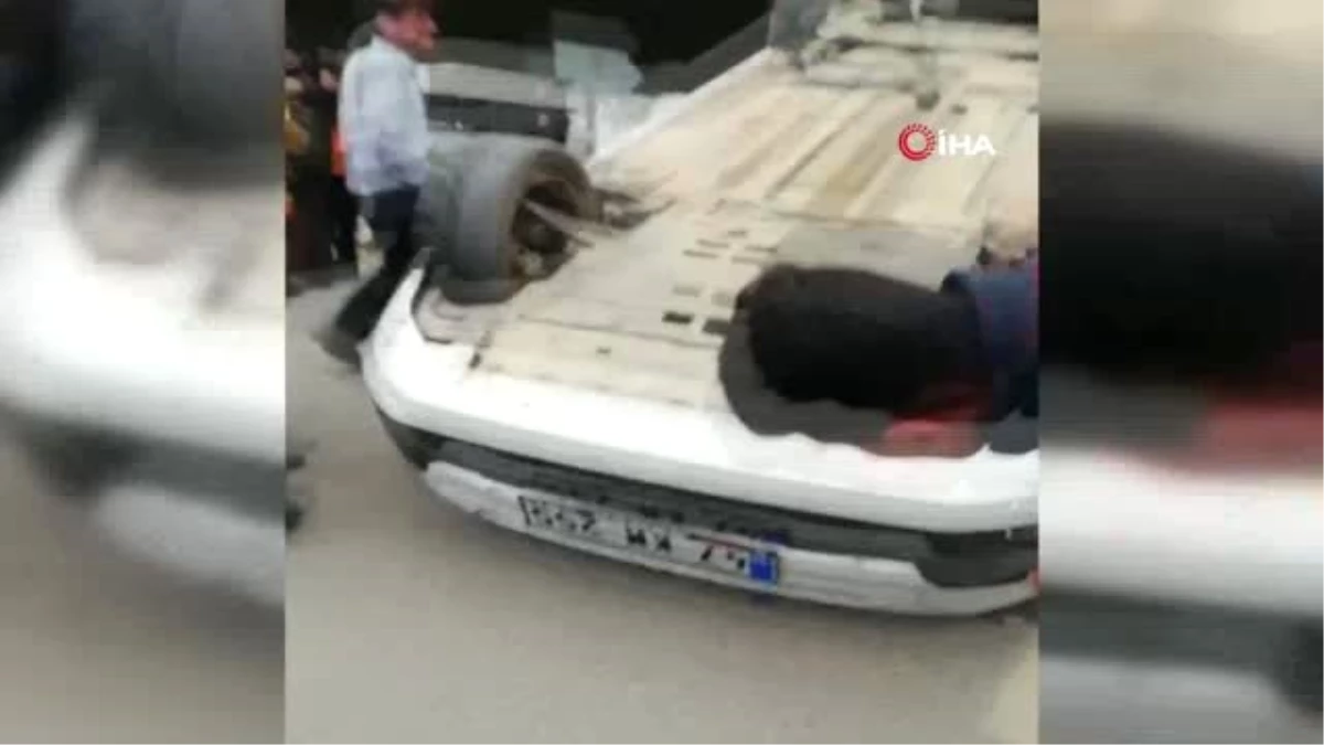 Mardin\'de Araç Takla Attı: 3 Yaralı