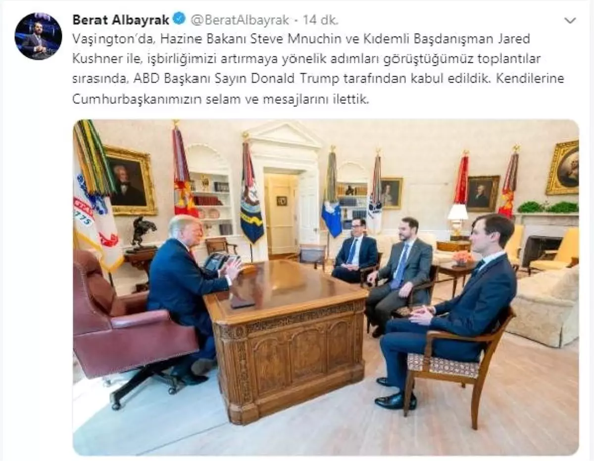 Albayrak Washington\'da ABD Başkanı Trump ile Görüştü