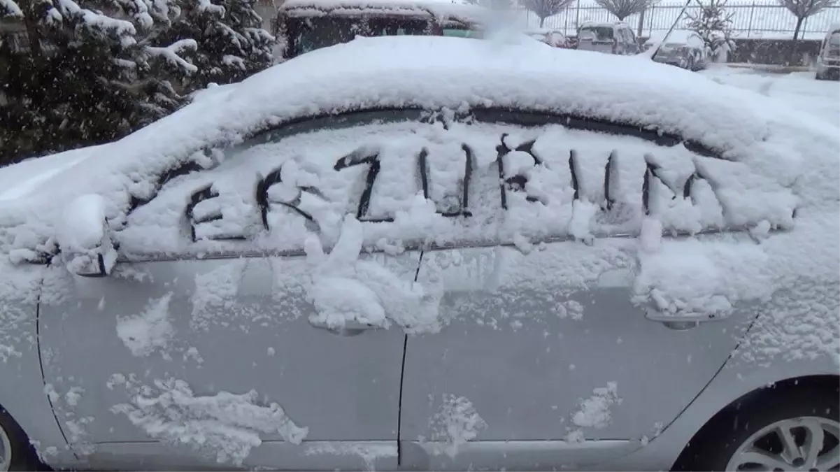 Erzurum\'a Nisan Ayında Kar Sürprizi