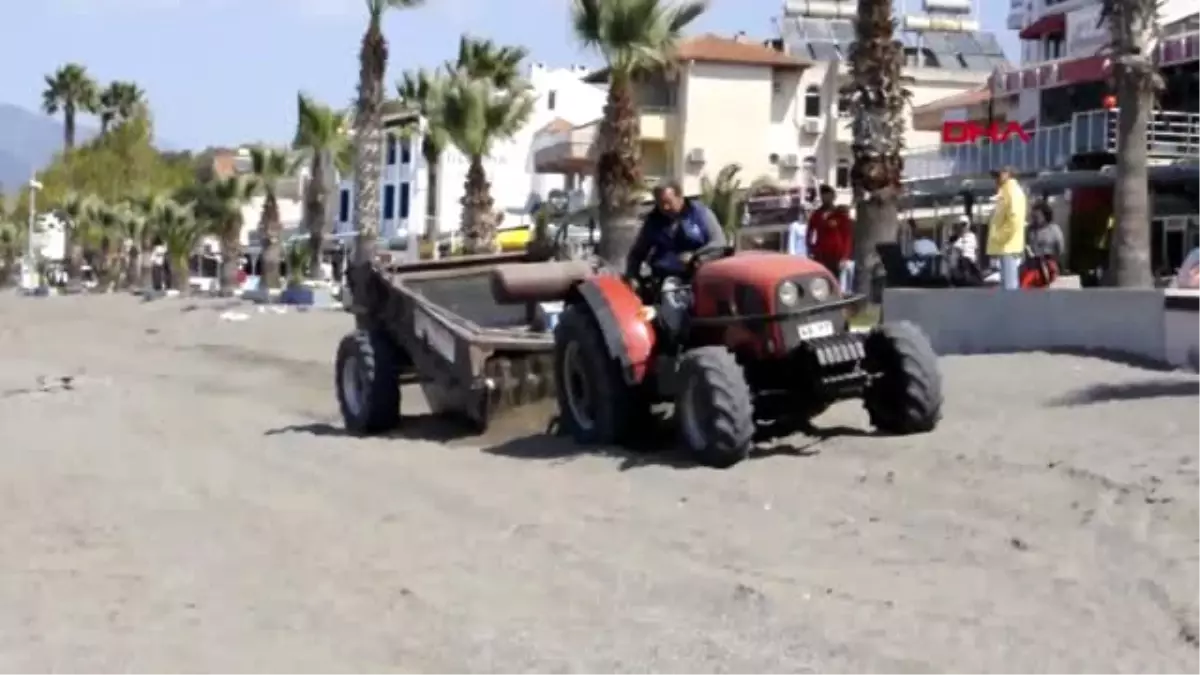 Muğla Caretta Caretta\'ların Yumurta Bırakacağı Plajda Temizlik