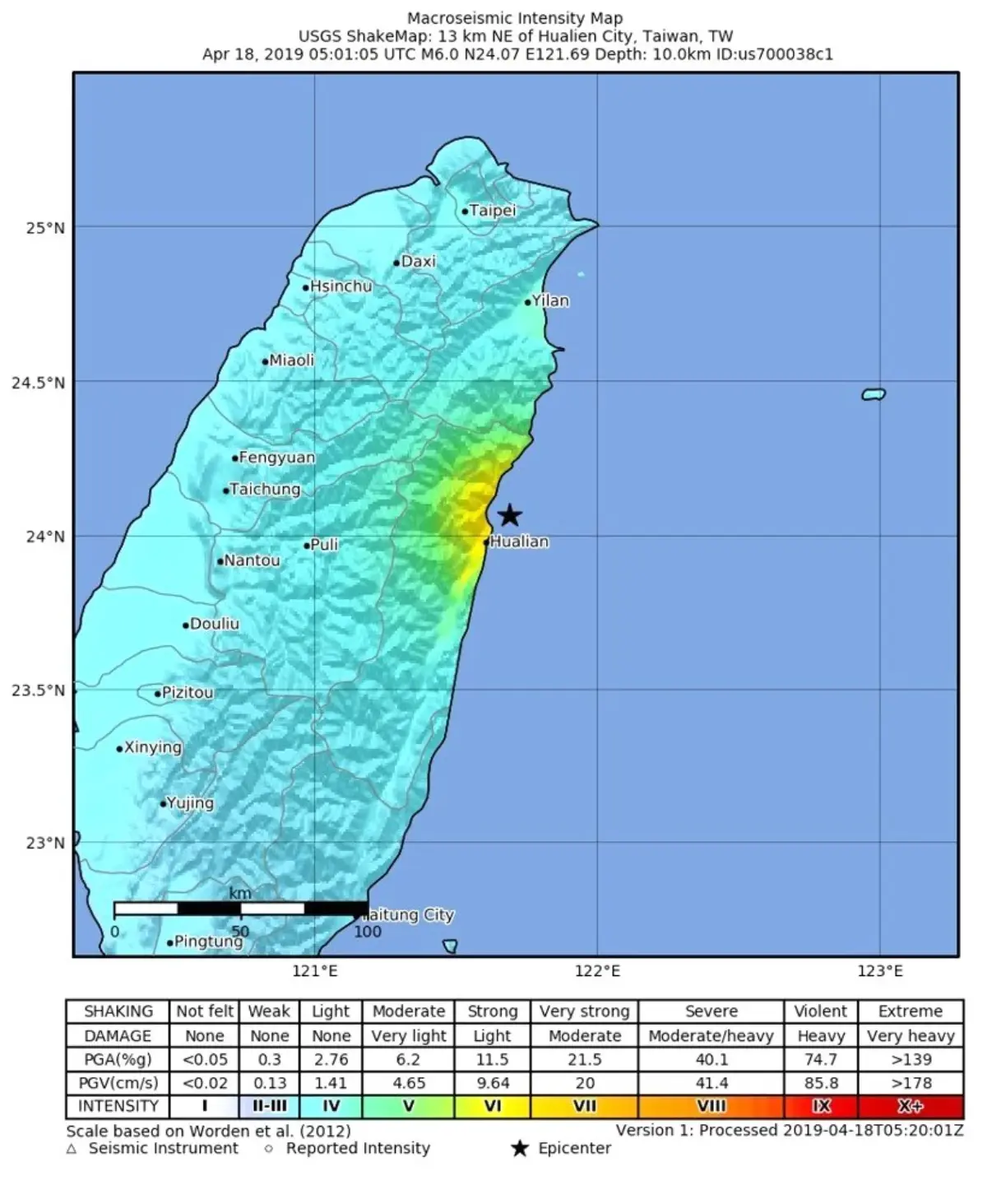 Tayvan\'da 6.1 Büyüklüğünde Deprem