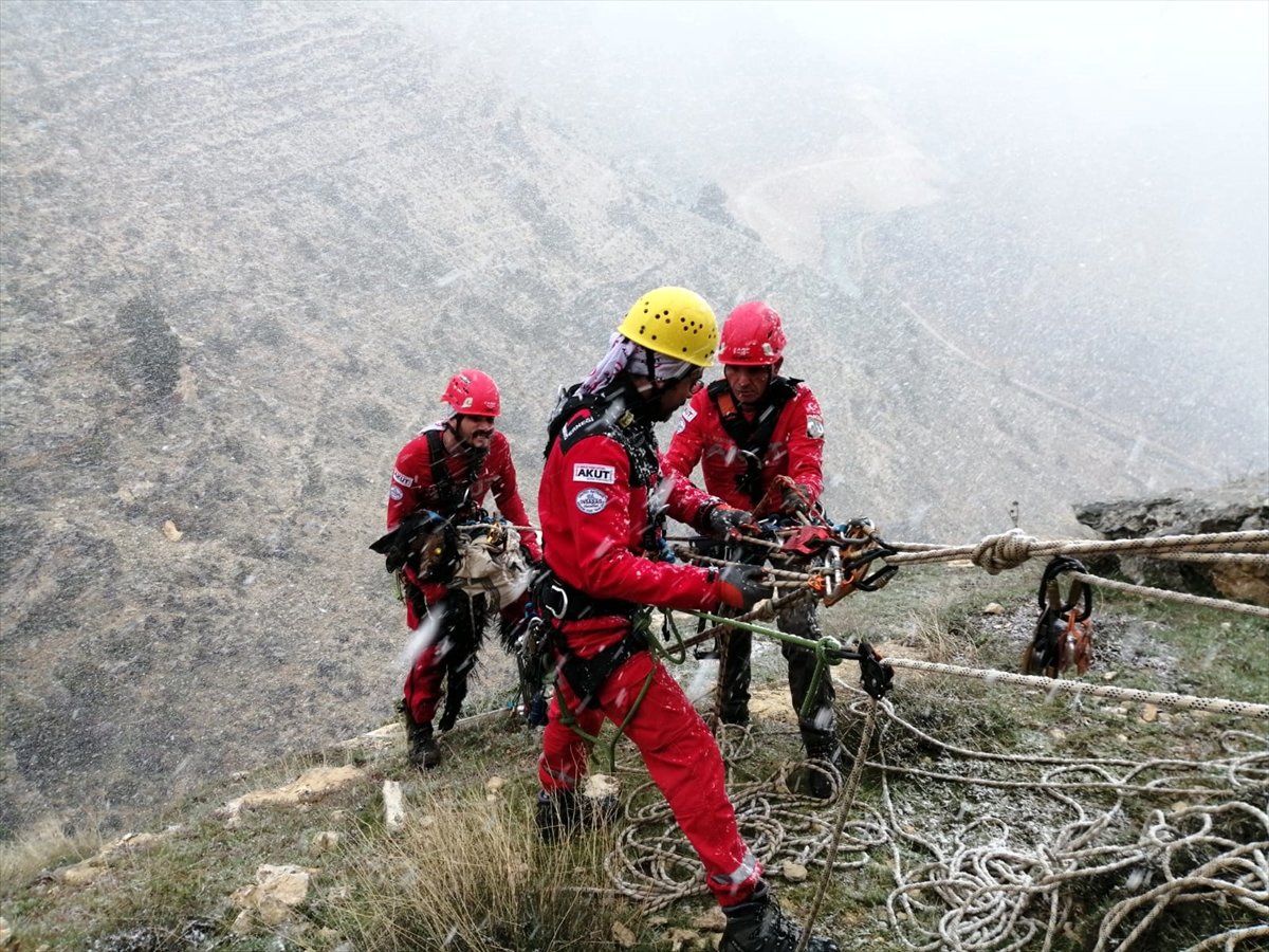 Dağ Yamacında Mahsur Kalan Keçi İçin Seferber Oldular