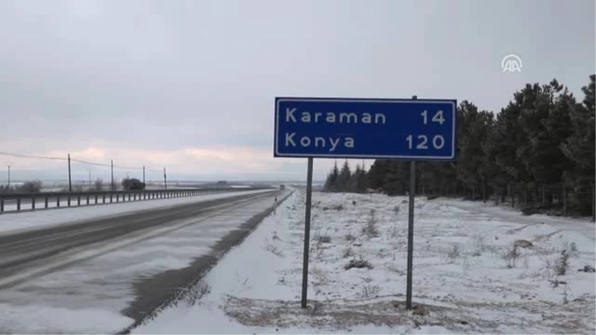 Karaman\'da Kar Yağışı Etkili Oldu