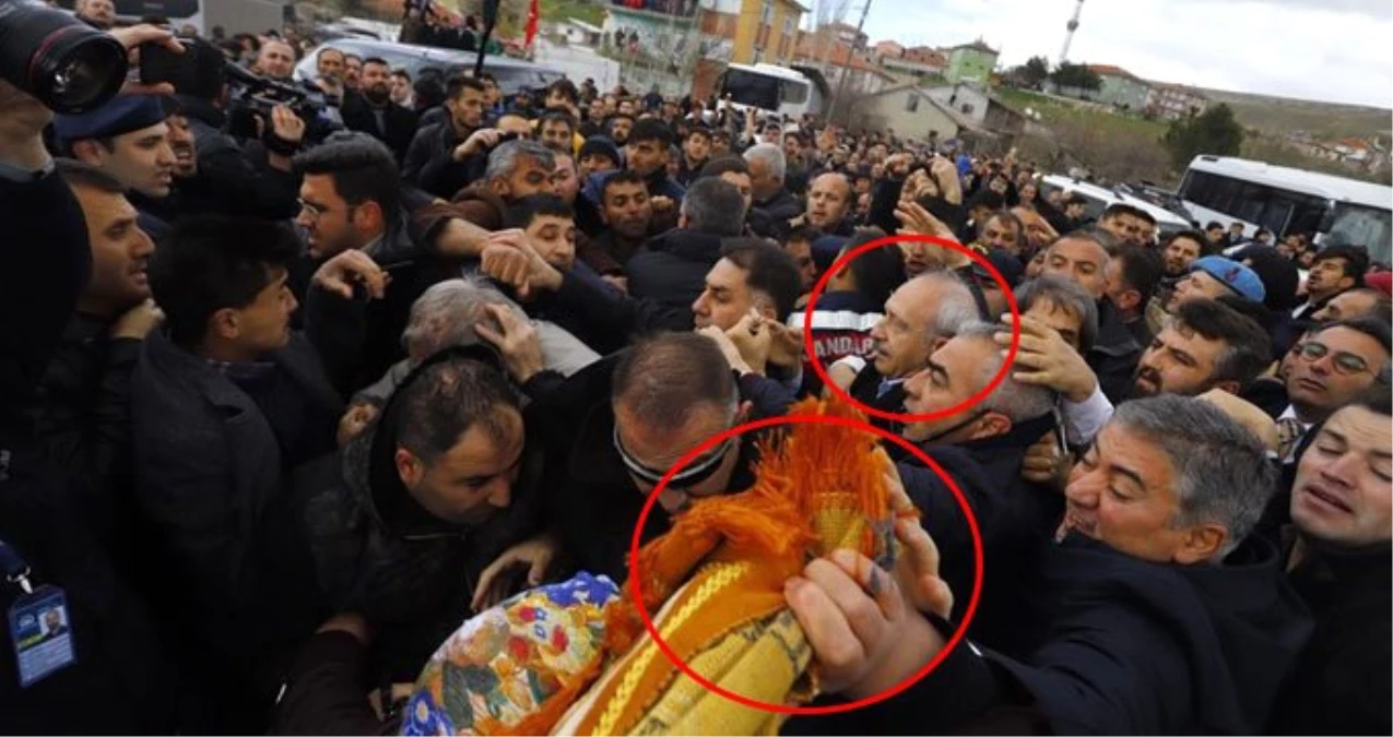 Kimliği Belirsiz Kadın, Şehit Cenazesinde Kılıçdaroğlu\'na Seccade ile Saldırdı