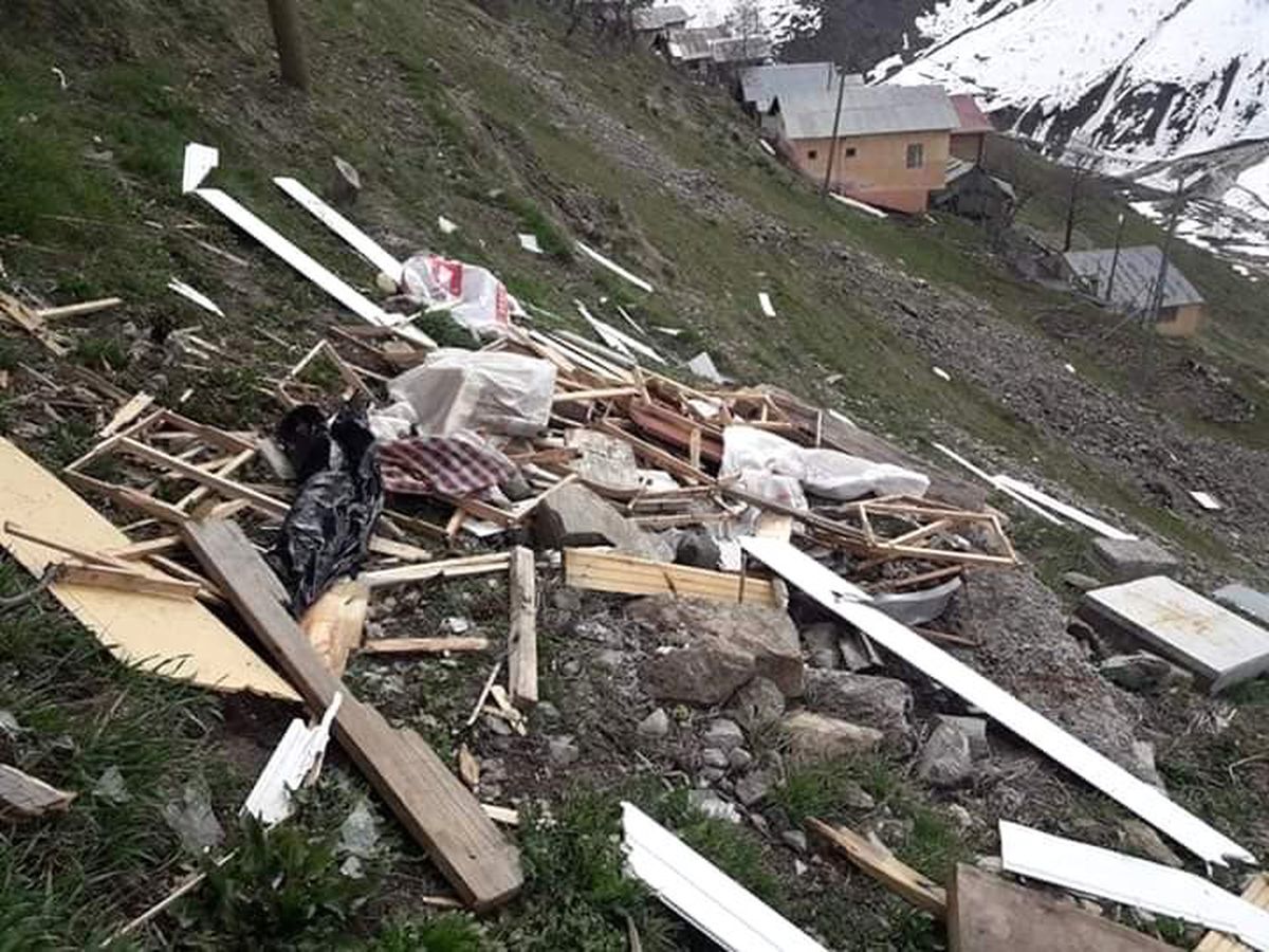 Rize\'de Yiyecek Bulamayan Ayılar Köy Evlerine Zarar Verdi