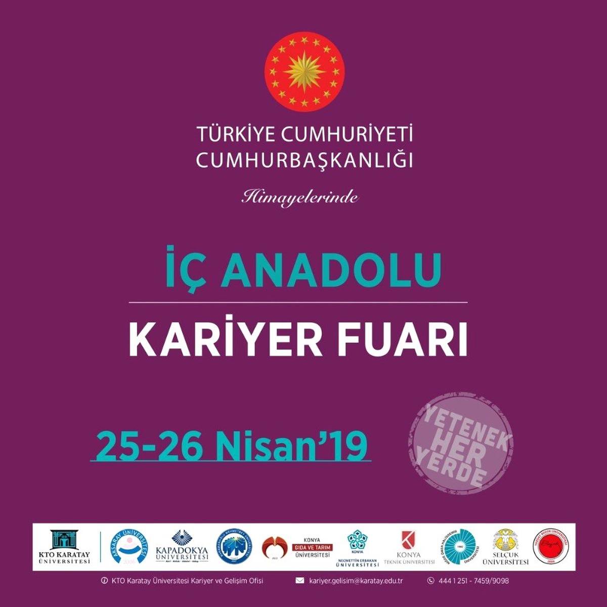 Kto Karatay, Bölgenin En Büyük Kariyer Fuarı İkaf\'19\'a Hazır