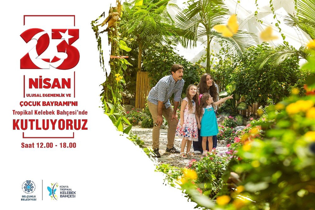 Tropikal Kelebek Bahçesi 23 Nisan\'da Çocuklara Ücretsiz
