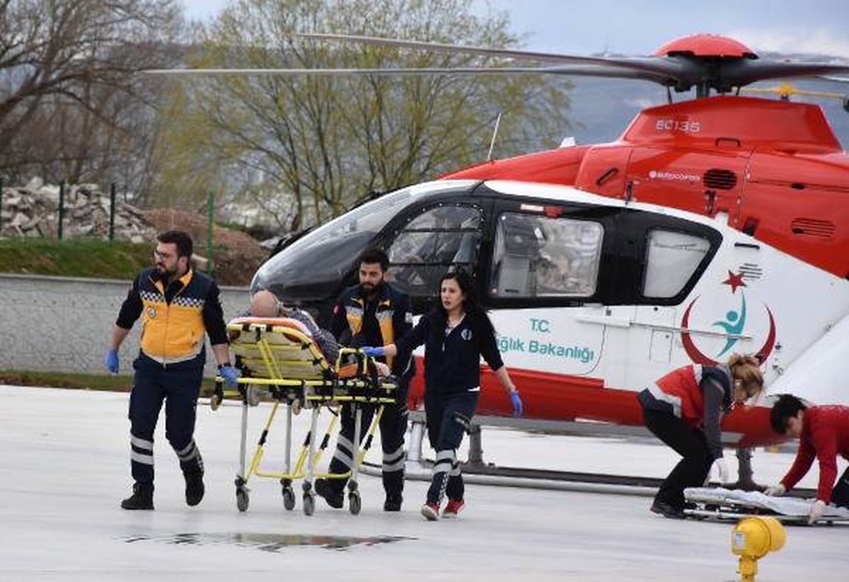 Kalp Hastasına Ambulans Helikopterle Sevk