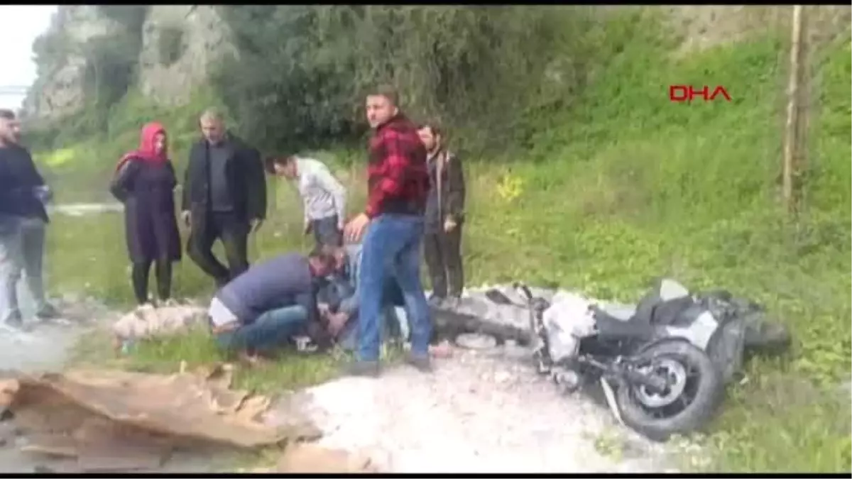 Zonguldak Alkollü Motosiklet Sürücüsü Kaza Yaptı