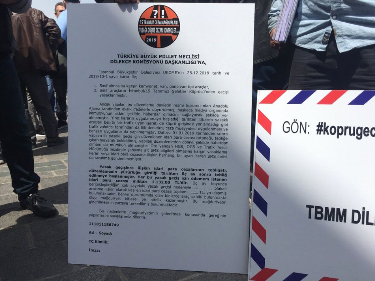 Köprü Mağdurları, TBMM\'ye Dilekçe Gönderdi