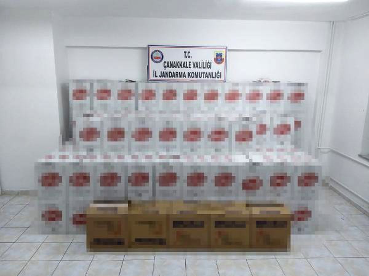 Çanakkale\'de 1 Milyon 268 Bin Kaçak Makaron Ele Geçirildi