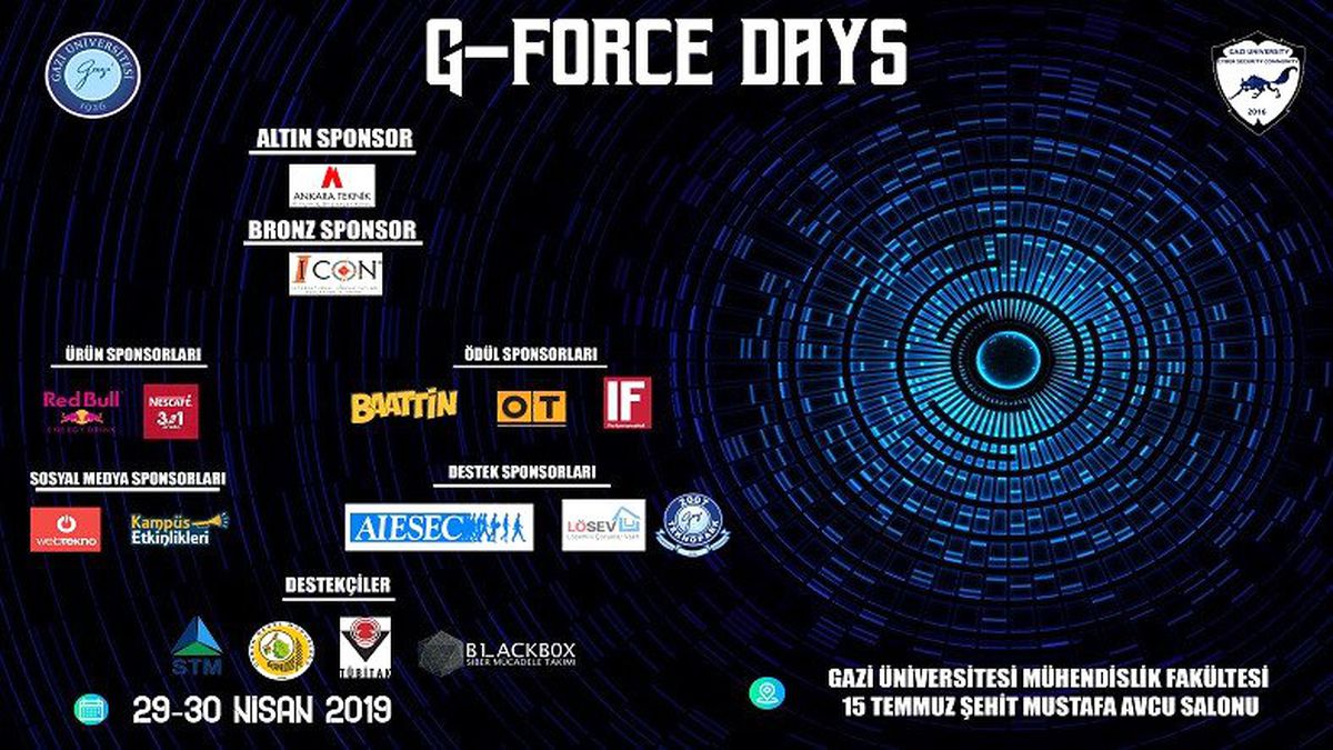 G-Force Days, 29-30 Nisan\'da Gazi Üniversitesi\'nde