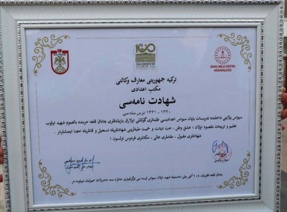 Şehit Öğrenciler İçin 104 Yıl Sonra Diploma