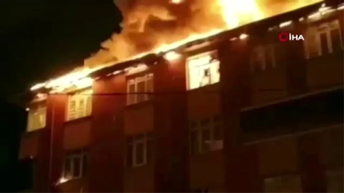 Sultanbeyli\'de Yangın Sırasındaki Patlama Anı Kamerada