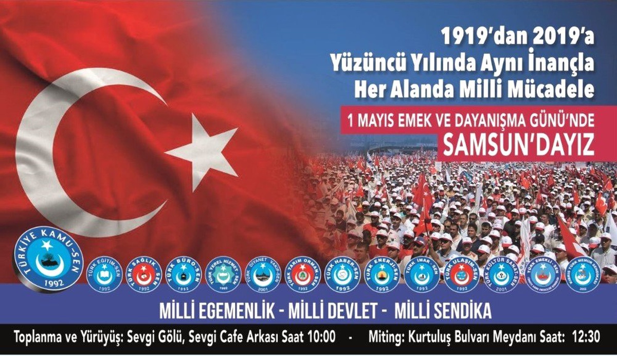 Türkiye Kamu Sen 1 Mayıs\'ı Samsun\'da Kutlayacak