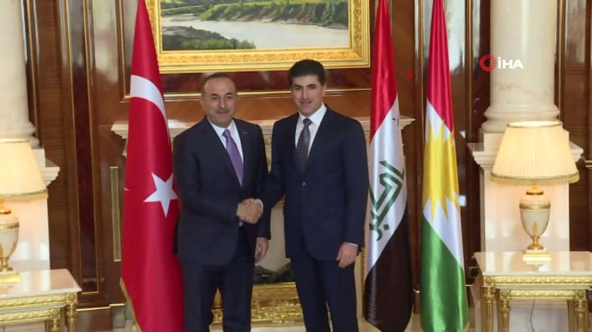 Çavuşoğlu, Barzani ile Görüştü