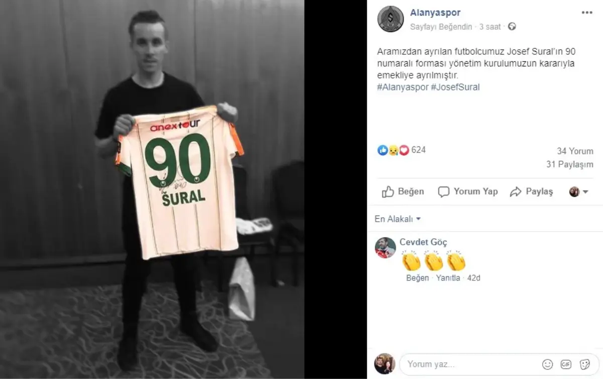 Josef Sural\'ın 90 Numaralı Forması Emekliye Ayrıldı