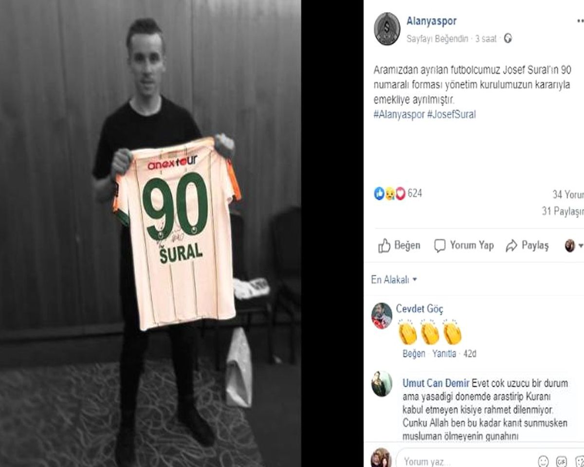 Josef Sural\'ın 90 Numaralı Forması Emekliye Ayrıldı