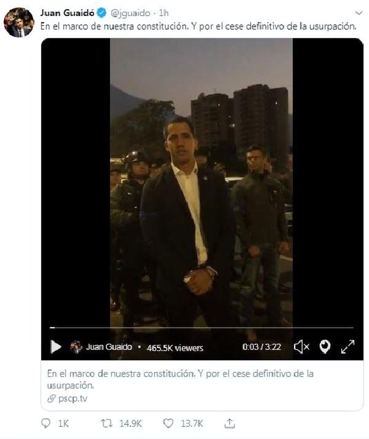 Venezuela\'da Askeri Darbe Girişimi.. Guaido\'dan \'Sokağa Çıkın\' Çağrısı
