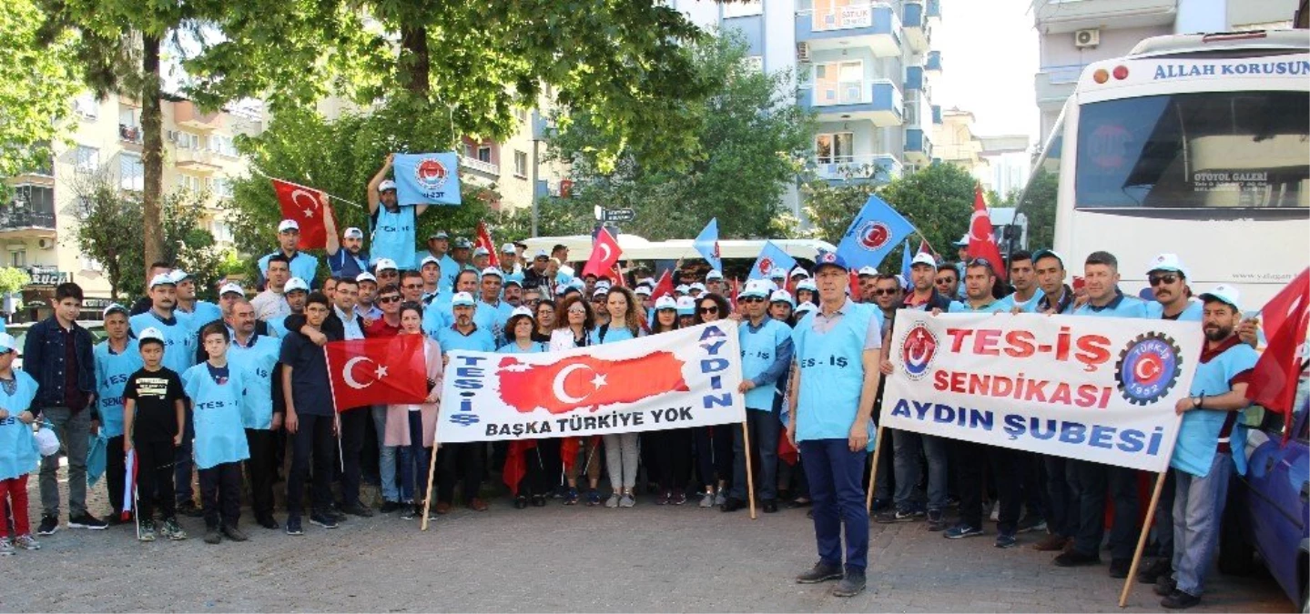 Aydın\'da İşçiler 1 Mayıs Kutlamaları