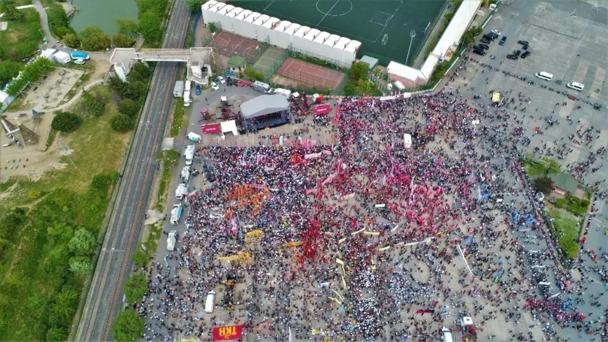 Bakırköy Miting Alanındaki Kutlamalar Havadan Görüntülendi