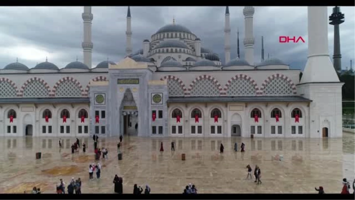 İstanbul-Resmi Açılışı Yarın Yapılacak Çamlıca Camii Havadan Görüntülendi