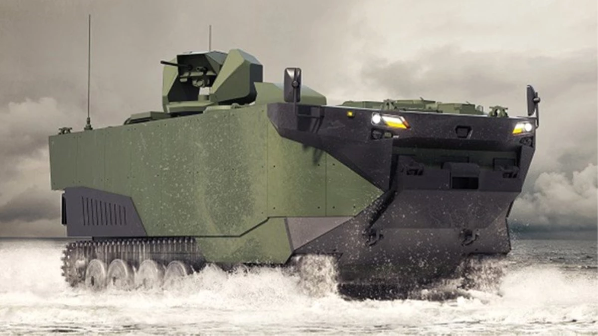 Türk Savunma Sanayisi Firması Fnss, Zırhlı Amfibi Hücum Aracını Tanıttı