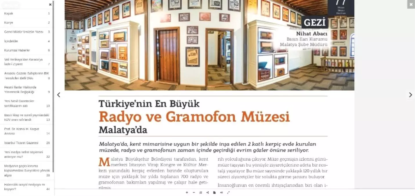 Türkiye\'nin En Büyük Radyo ve Gramofon Müzesi Bik Dergisinde