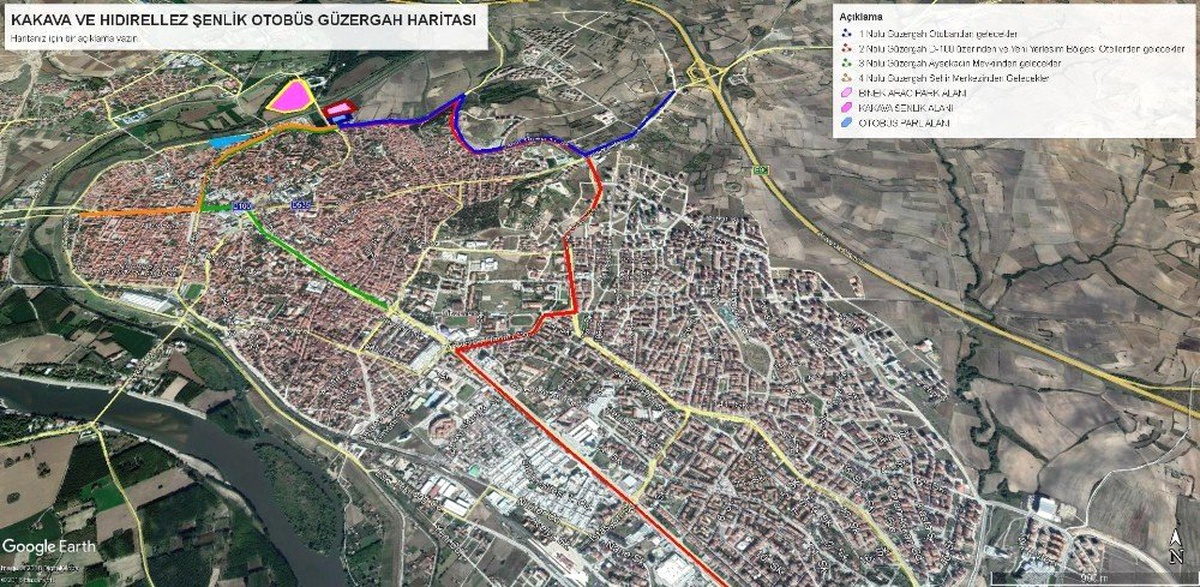 Kakava Hıdırellez Şenlikleri İçin Yol Güzergahları